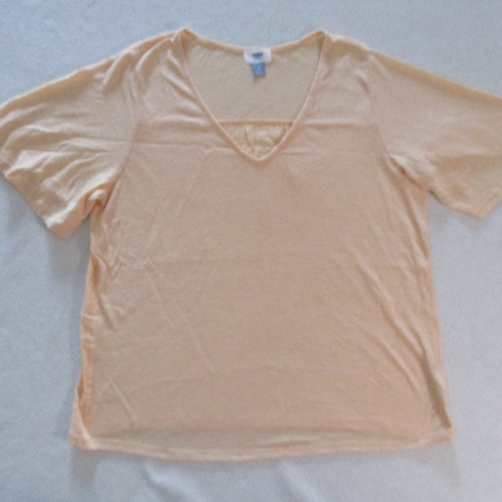 Old Navy Women Top M Orange Short Sleeves